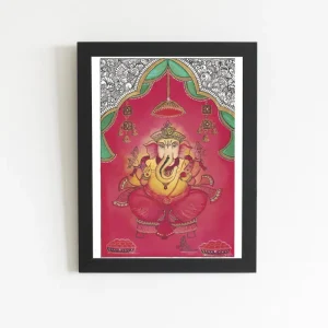 Kalamkari Ganesh Mandala Painting