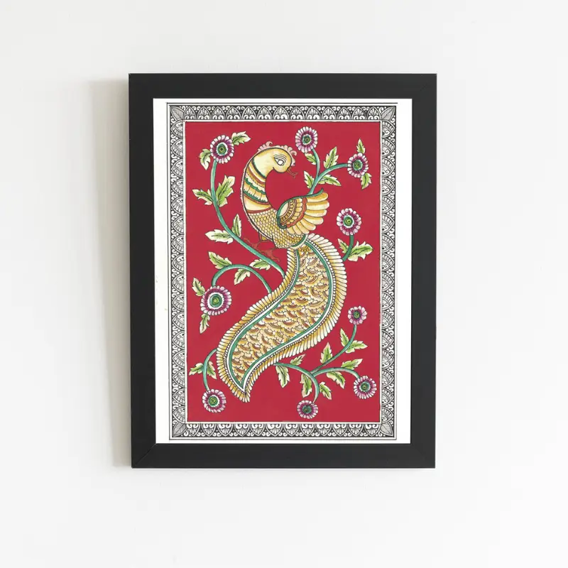 Kalamkari Peacock Mandala