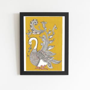 Kalamkari Peacock Traditional Painting