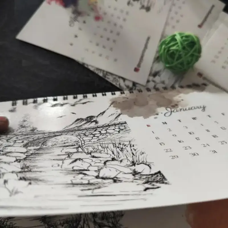 Our Products 4 Urban sketching 2023 calendar with hand-drawn city scenes and artistic twist – mypaintingstories