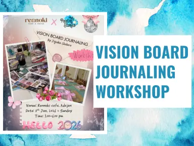 Vision Board Journaling Workshop Rennoki Cafe, Adajan
