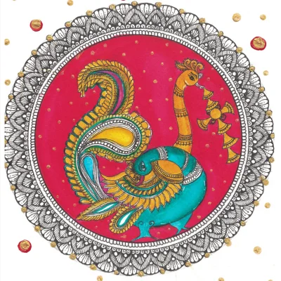 kalamkari mandala section image